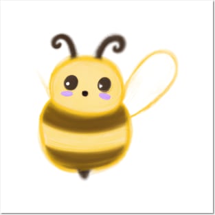 Cute Bee Drawing Posters and Art